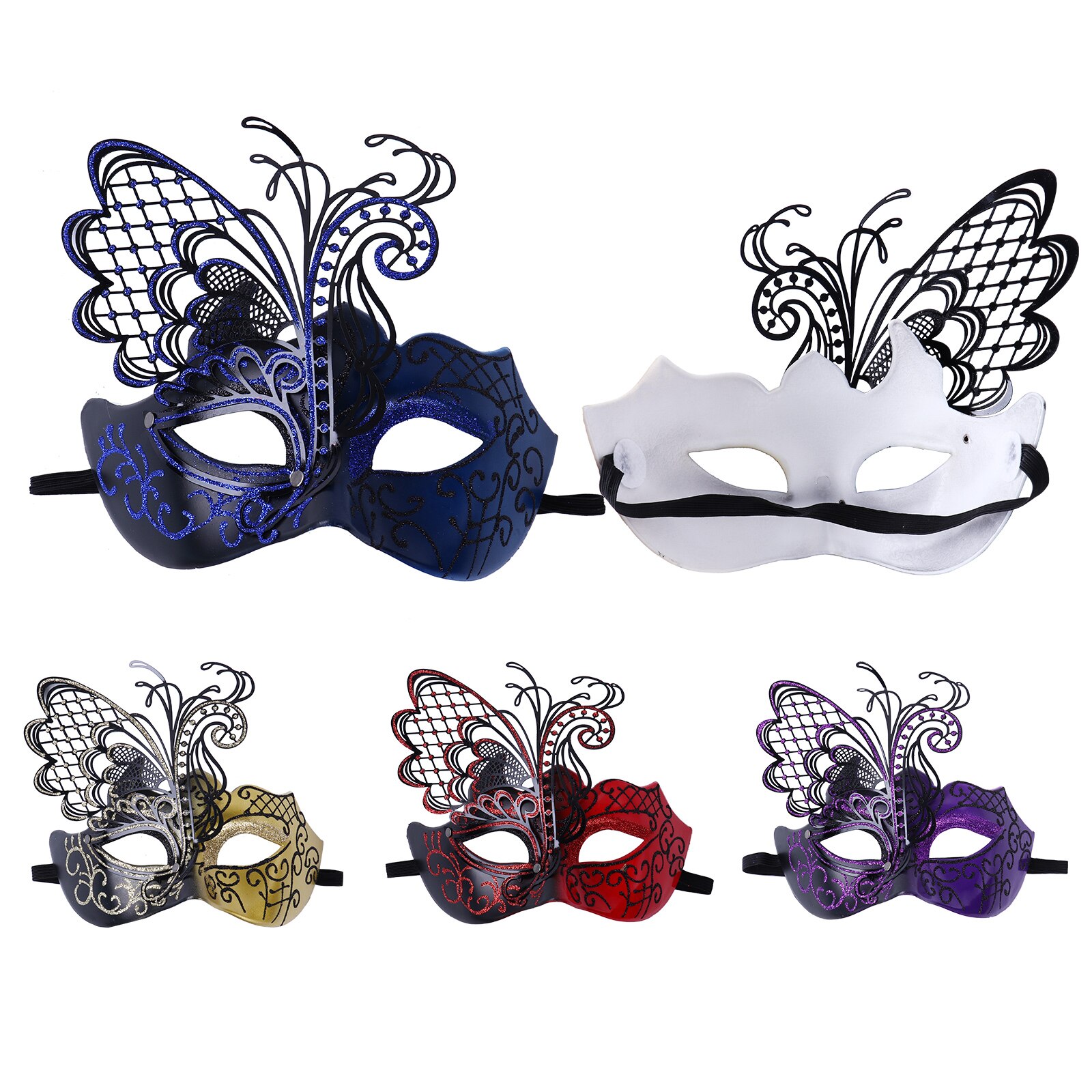 1 Sexy Kant Vlinder Oogmasker Adult Masquerade Dance Gezichtsmasker Venetiaans Carnaval Cosplay Party Gezicht Cover Decoratie Masque