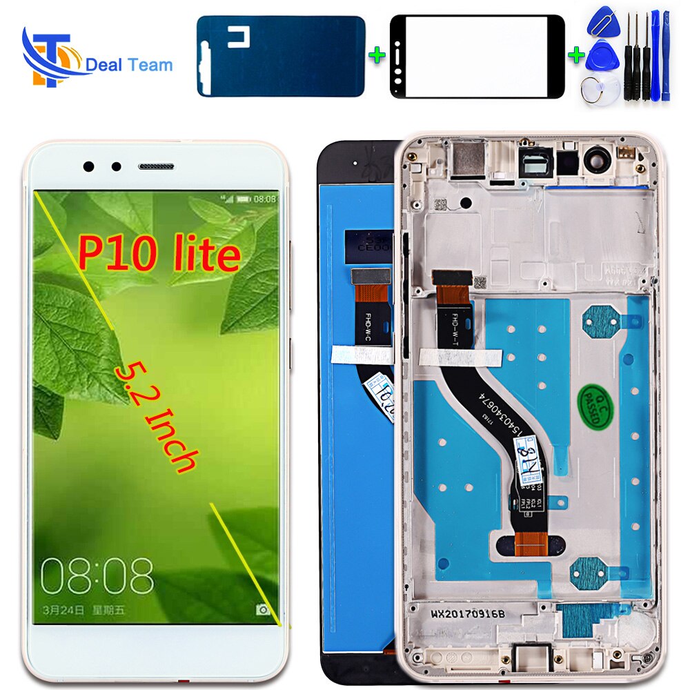 LCD pour Huawei P10 Lite 5.2 pouces IPS écran tactile numériseur assemblée 1920*1080 MultiTouch pour Huawei p10 lite écran