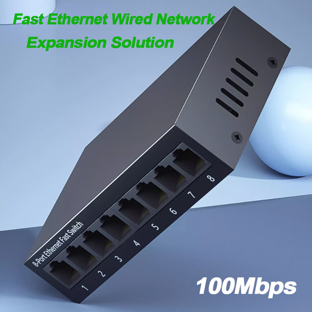 EU PLUG 5/8 Port 10/100Mbps Network Switches Mini Ethernet Fast Network Switch Splitter For Home Office