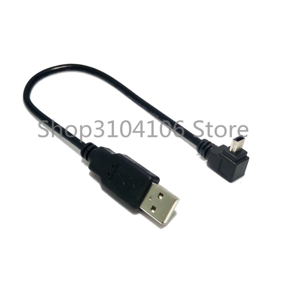USB 2.0 Male to Mini USB B Type 5pin 90 Degree Up & Down & Left & Right Angled Male Data Cable 0.25m/0.5m