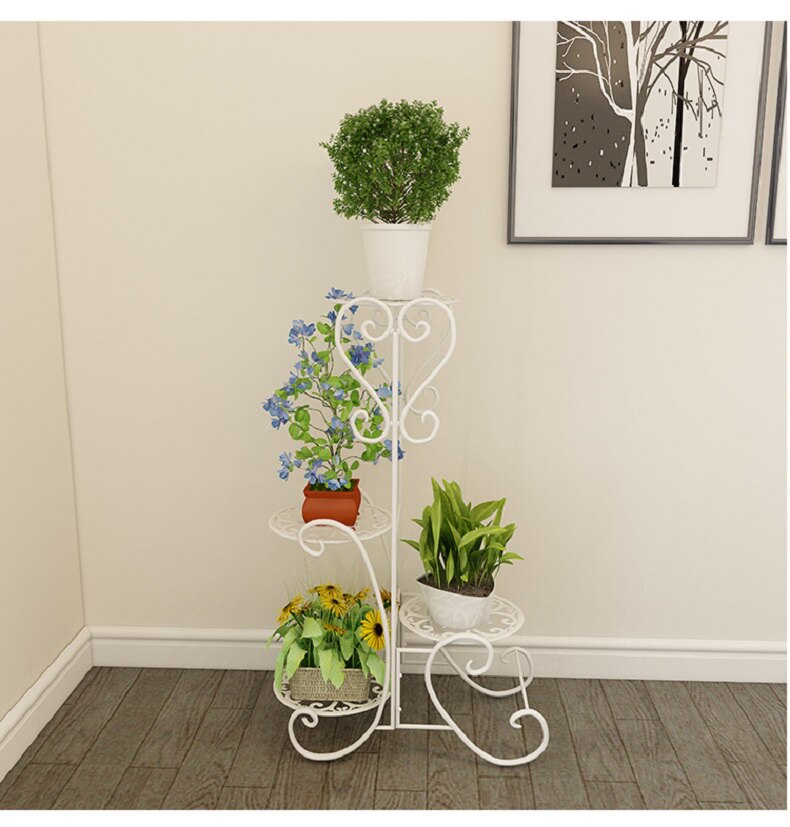 European Wrought Iron Flower Stand Floor Hanging Orchid Shelf Multi-layer Flower Shelf Indoor Green Flower Pot Rack Balcony Rack