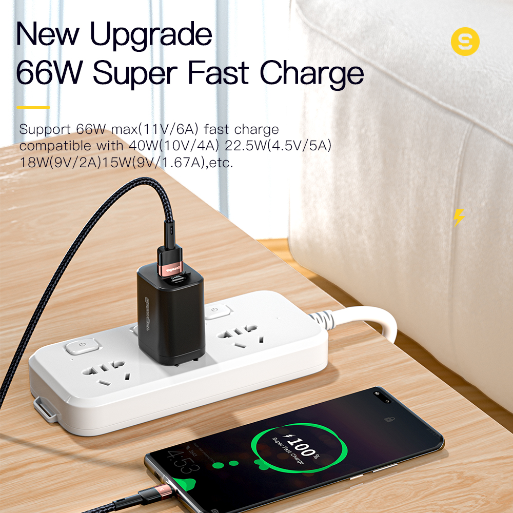 Essager cablu usb tip c 6a 66w scp pentru huawei mate 40 pro cablu de încărcare usb c pentru încărcare rapidă cablu de date pentru xiaomi samsung oppo