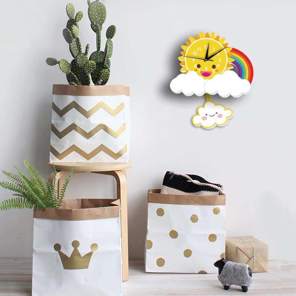 Home Decoration Cartoon Wall Clock Cartoon 3D DIY Large Decorative Wall Clocks Watch Wall Unique