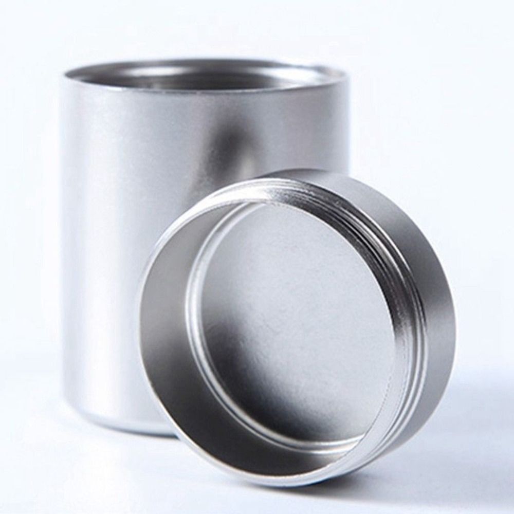 Runde kleine Metall-Aluminium-Dosen versiegelt lose Tee-Verpackungs dosen reisen tragbare Behälter Glas Zucker Kaffee Süßigkeiten Veranstalter