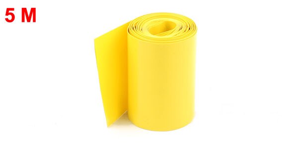 Uxcell 5 Meter 64mm Breedte Pvc Warmte Krimpfolie Buis Geel Voor Aa Batterij. | zwart | blauw | clear | groen | grren | geel