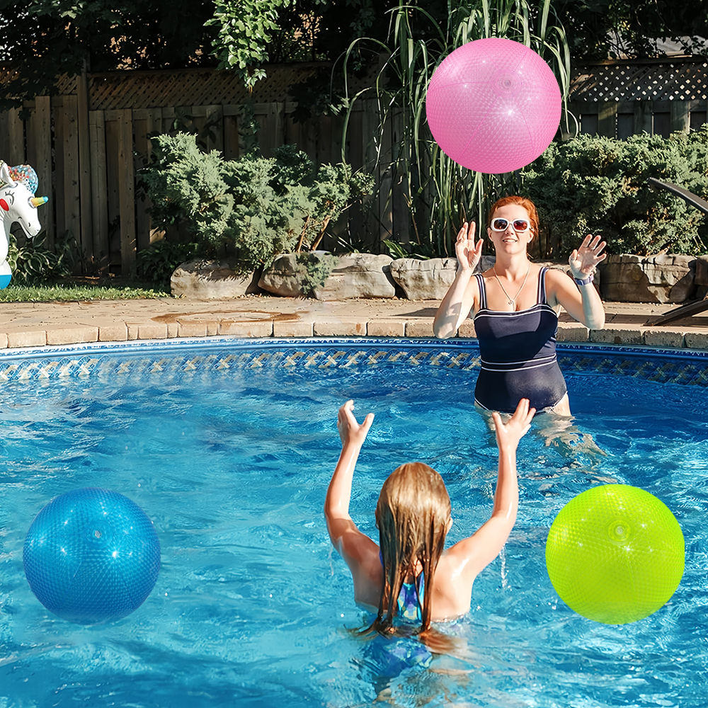 Pelota de playa inflable con perlas coloridas, adecuada para juegos de EN LA Piscina en la playa, 1 ud.