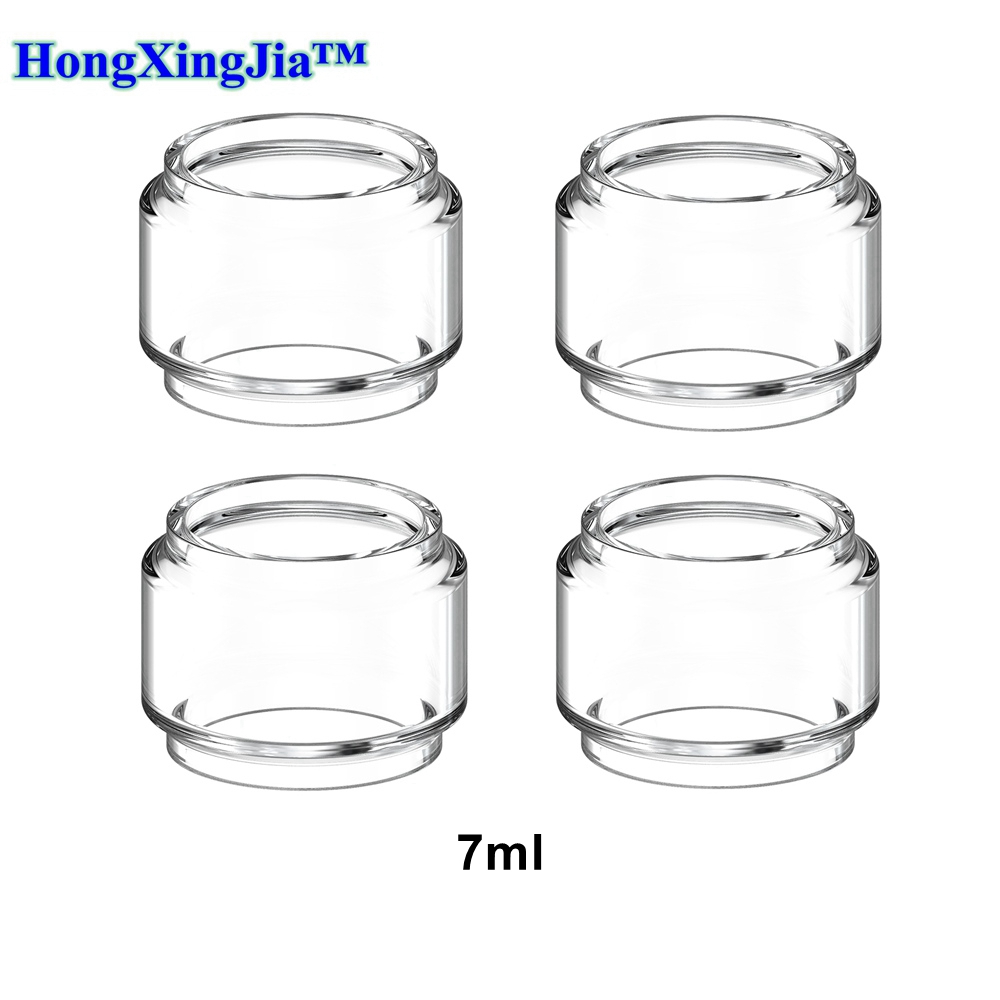 Hongxingjia オリジナルパイレックスバブルガラス管のための ud bellus rta アトマイザータンク 5 ミリリットル 7 ミリリットル容量吸うガラス: 4pcs 7ml glass