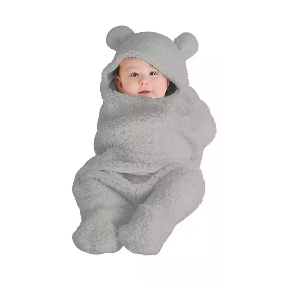 Herfst En Winter Babyslaapzak Pasgeboren Split Been Pakket Warm En Comfortabel Baby Plus Fluwelen Quilt: gray