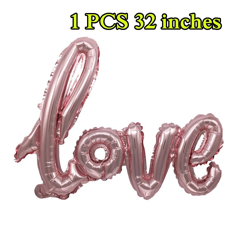 China Fabrikant Verjaardag Kerst Gelukkig Nieuwjaar Goud Brief Folie Ballon Materiaal I Love U Kids Baby Feestartikelen 32"