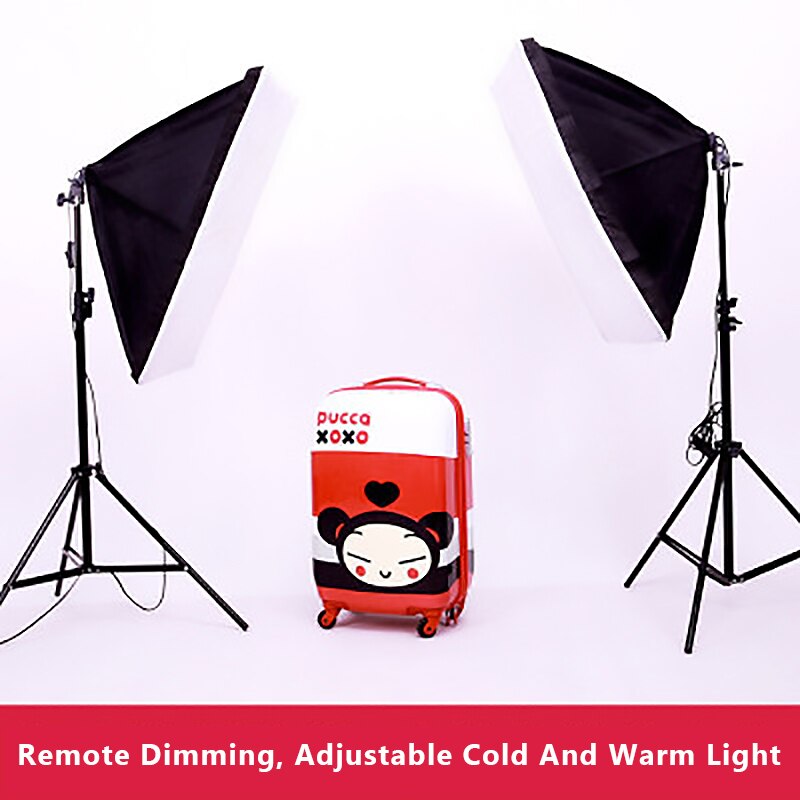 Fotografering softbox belysningssatser 50 x 70cm kontinuerligt ljus system mjuk låda för skönhet levande fotostudio utrustning