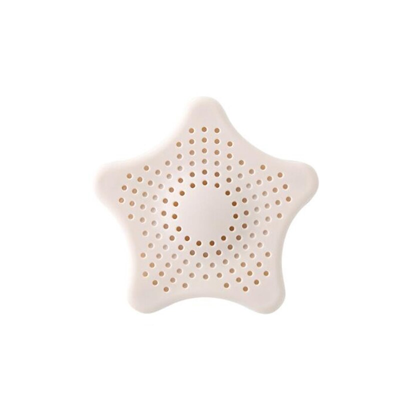 Køkkenudstyr tilbehør stjerneudløb afløbsdæksel vask vask filter filter brusebad hårfangstop: Hvid