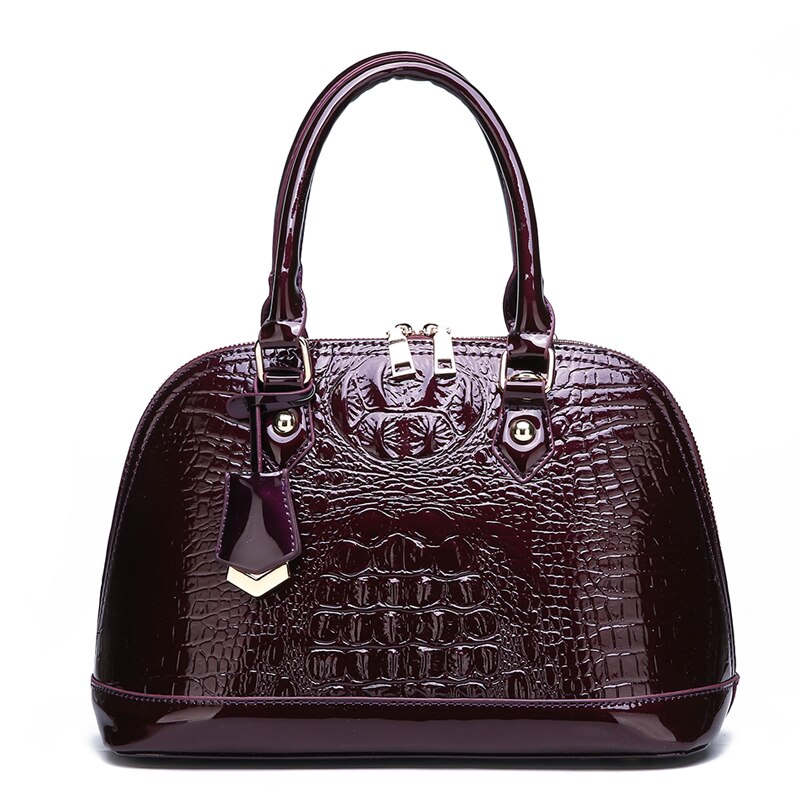 mode Vrouwen Handtas alligator Shell Tas Vrouwen Messenger Bag Schoudertas Vrouwelijke Crossbody Tas: pruple red