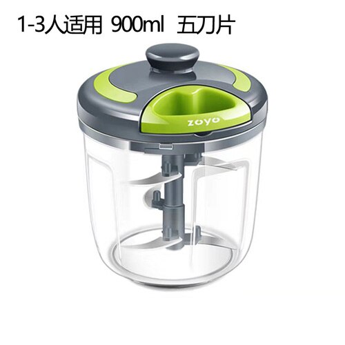 Spare Parts Manual Meat Grinder Mini Machine Mincer Hand Meat Grinder Mixer Chopper Moedor De Carne Kitchen Gadgets EA6JRJ: Black 900ML
