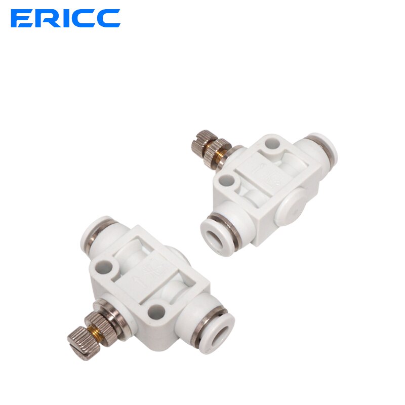 APA Pneumatic High pressure Air Speed Controller OD Hose Tube Gas Flow Adjust Valve Connector Fitting 4mm 6mm 8mm 10mm 12mm