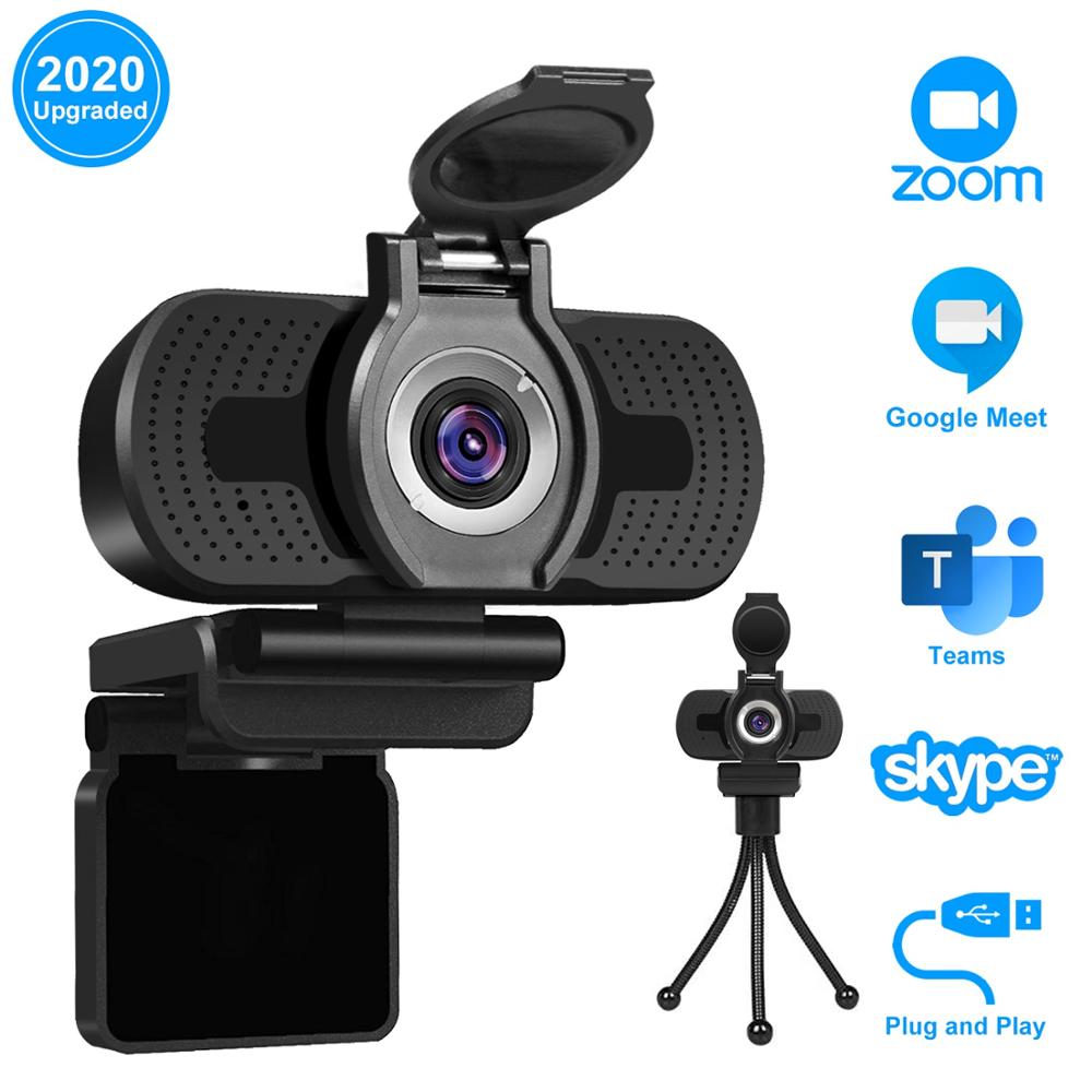 LarmTek-cámara Web con USB, Full HD, 1080p, Plug and Play, con micrófono para grabación de vídeo