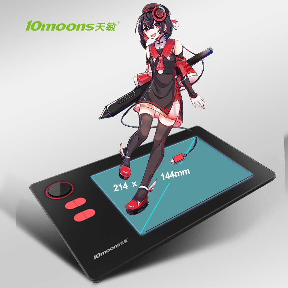 TISHRIC – tablette graphique G20, avec stylet XP, pour dessin OSU, Wacom, 8192 niveaux de pression