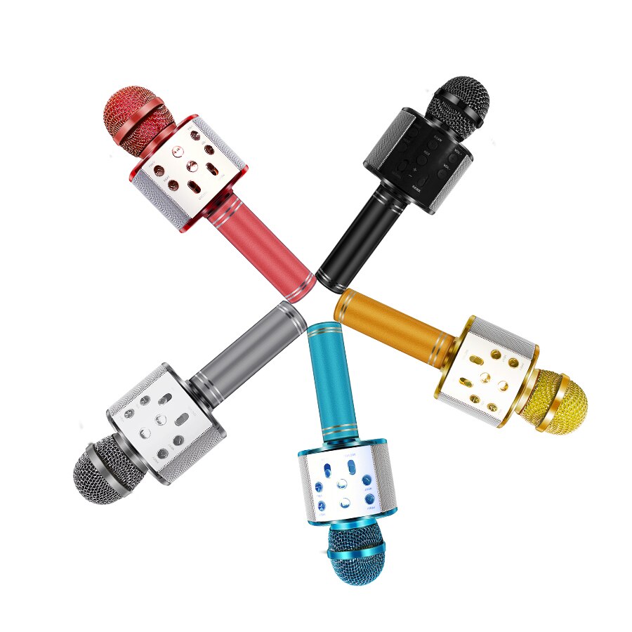 Bluetooth Wireless Microphone Handheld Karaoke Mic USB Mini Home KTV For Music Playing Singing Speaker Player