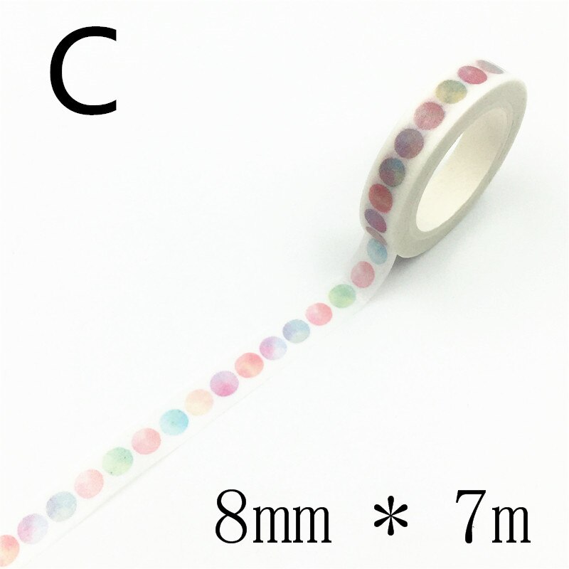 Autocollant amour et feuilles pour scrapbooking, étiquette scrapbooking, ruban de masquage décoratif, matériel en papier, Album Photo Escolar, Washi, Diy bricolage, 7m * 8mm: C