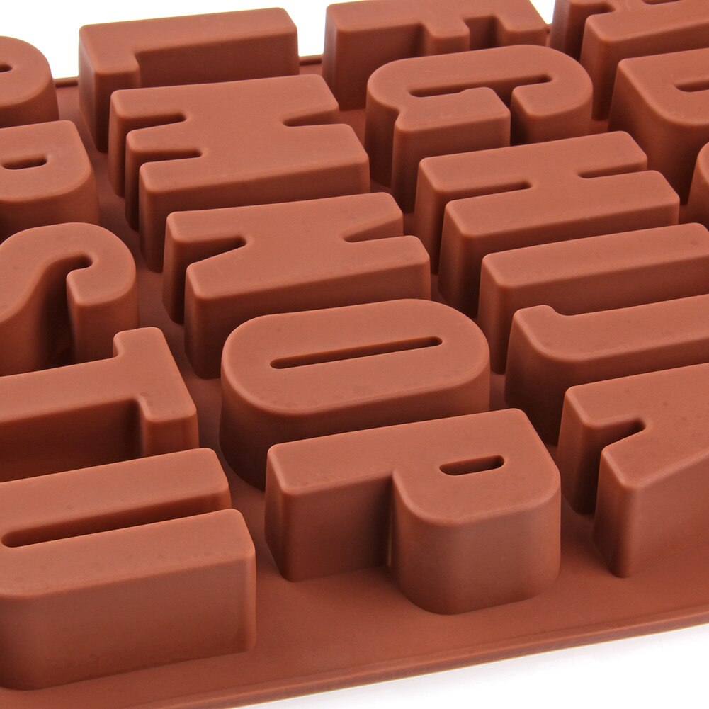 1Pc Grote Mallen Cijfers Letters Siliconen Mal 3D Fondant Mold Taarten Decoreren Gereedschap Diy Keuken Bakvormen