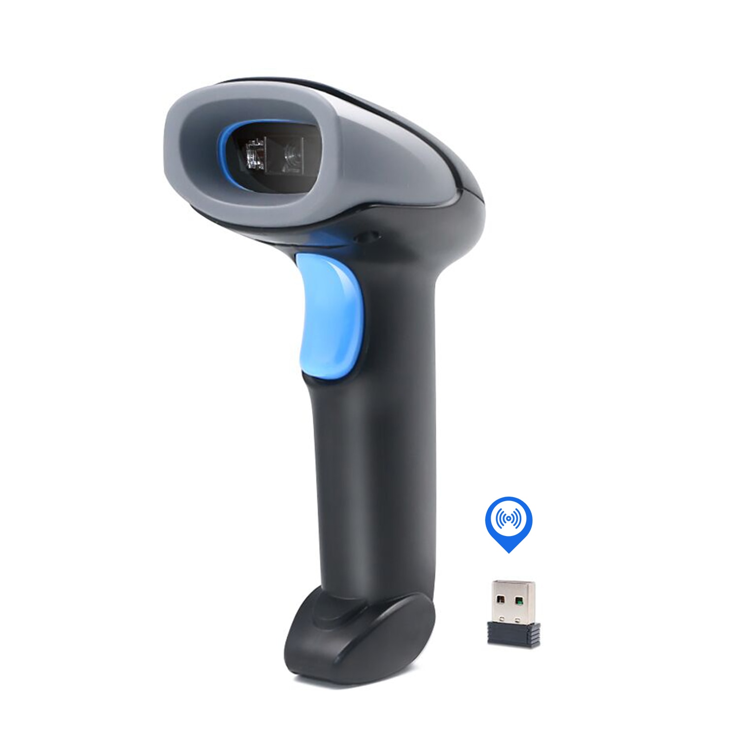 Aibecy Handheld Barcode Scanner 1D Code Scanner 2.4G Draadloze Usb Bedrade Bar Code Reader Voor Supermarkt Retail Bibliotheek Magazijn