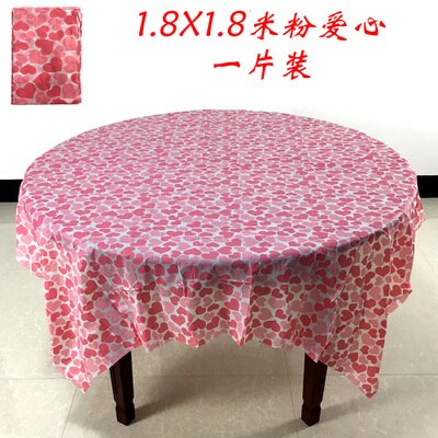 Nappe de Table jetable pour Banquet de mariage | Plaid rouge épais, Double nappe de Table de bonheur, couverture de Table ronde: G