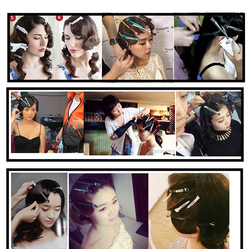 1/10 pcs Salon en acier inoxydable pinces à cheveux outils de coiffure bricolage coiffure épingles à cheveux Barrettes chapeaux accessoires