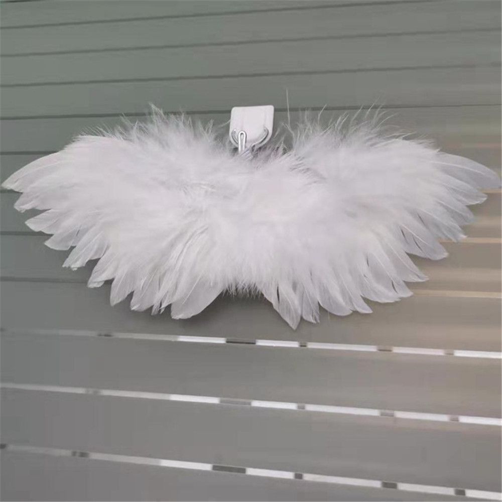 Easter Wing Props Hanging Ornements Mini Feather Valentines Day Angel Wing Doll Clothes Wing: Navy Blue