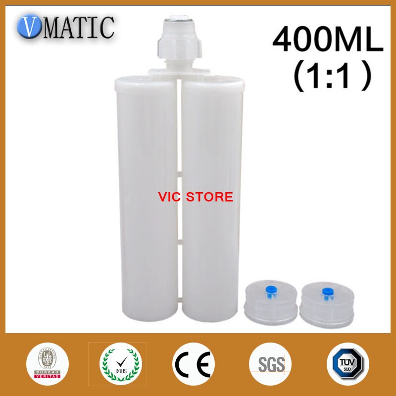 400ml/cc Two Component Plastic Cartridge 1:1 With Static Mixer