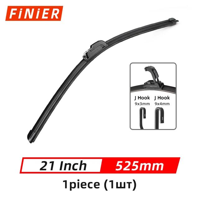 General J U Hook-limpiaparabrisas Universal para coche, accesorios de goma para parabrisas de 14, 16, 17, 18, 19, 20, 21, 22, 24 y 26 pulgadas: 21 Inch