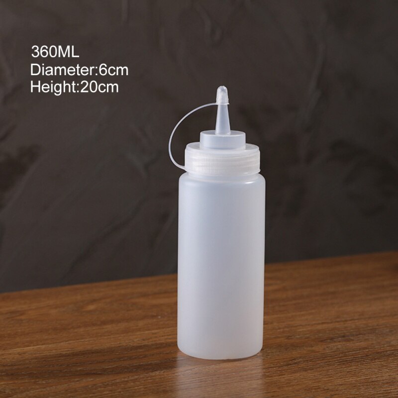 Squeeze Squirt Kruiderij Flessen met Twist Op Cap Deksels Ketchup Mosterd Mayo Sauzen Olijfolie Flessen Keuken Gadget: WM