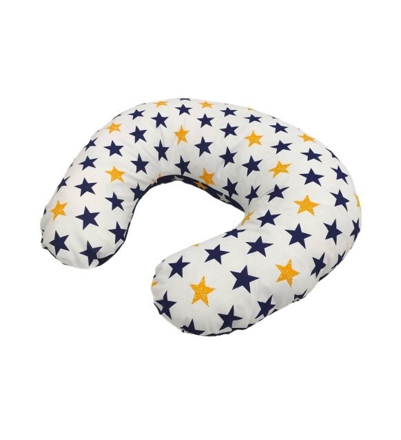 Cuscino per allattamento per bambini variazioni di colore a motivi a stella prodotti per madre-neonati cuscini per allattamento: yellow-navy