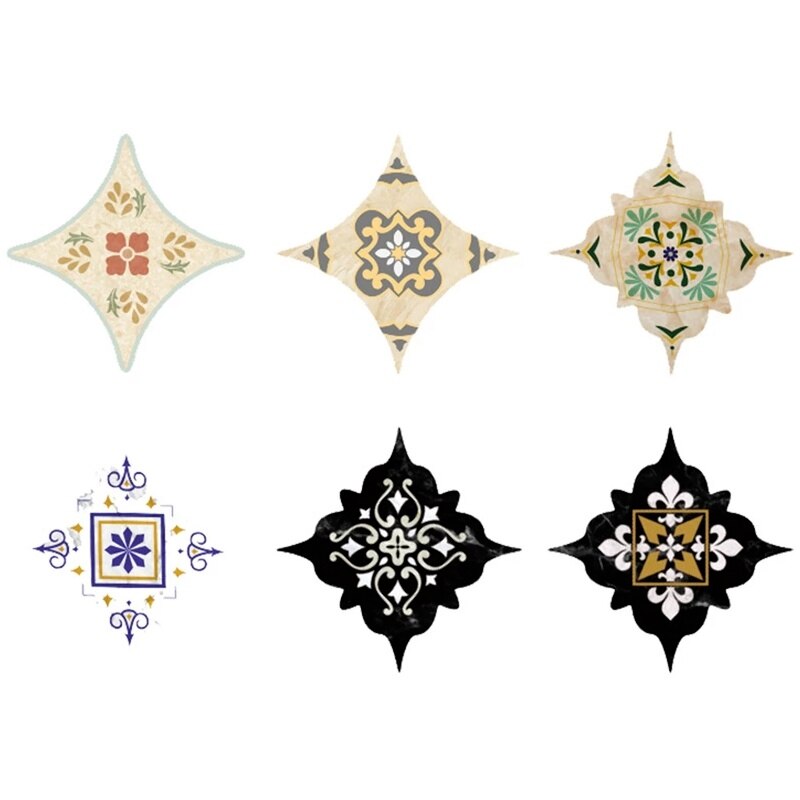18 pz Autoadesivi Piastrelle Adesivi Durevole Impermeabile PVC Arte Diagonale Pavimento Decalcomanie Della Parete Backsplash Applique fai da te Casa Decorativa