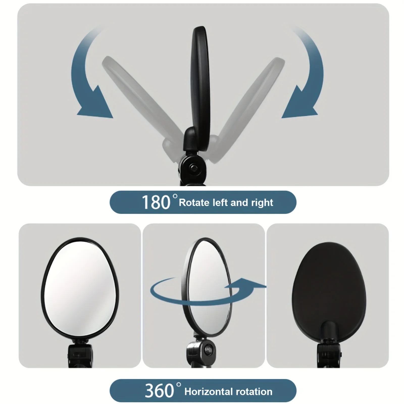 Miroir de vélo rétroviseurs de cyclisme miroir de guidon rotatif réglable à 360 degrés accessoires de vélo de route vtt grand Angle