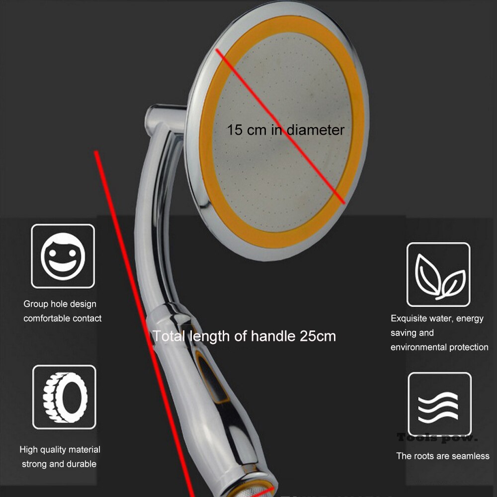 Bathroom Shower Hand-held Pressurized Shower Set plastic Head High Pressure Boosting Water Saving Beads Utility Bathroom Tools