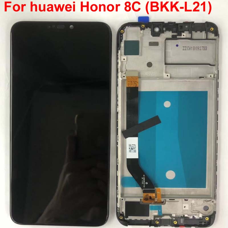 Rama + oryginalny 6.26 ''LCD robić wyświetlacza LCD Huawei Honor 8C montaż digitizera ekranu dotykowego robić Honor Paly 8C BKK-AL10 BKK-L21 LCD