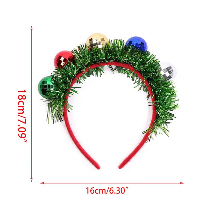 Projecteur de noël boule bandeau cheveux cerceau noël chapeaux accessoire de cheveux léger belle et belle