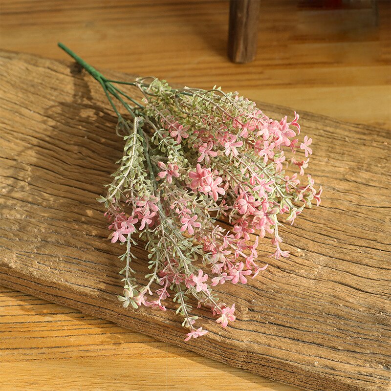 1 Boeket Kunstbloemen Voor Decoratie Thuis Plastic Stem Bruid Bruiloft Boeket Nep Bloem: Roze