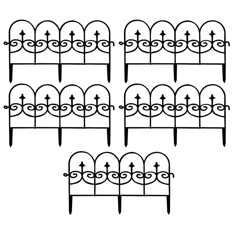 ARIFARO Garden Fence 61cm (H) X 56cm (W) 5 Panels