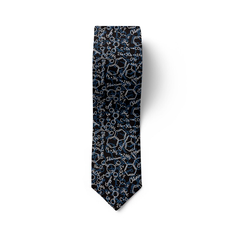 Tieteellinen symboli 8cm kravatti miehille unisex matemaattinen kaava rento polyesteri miesten solmio juhlat häätarvikkeet solmio