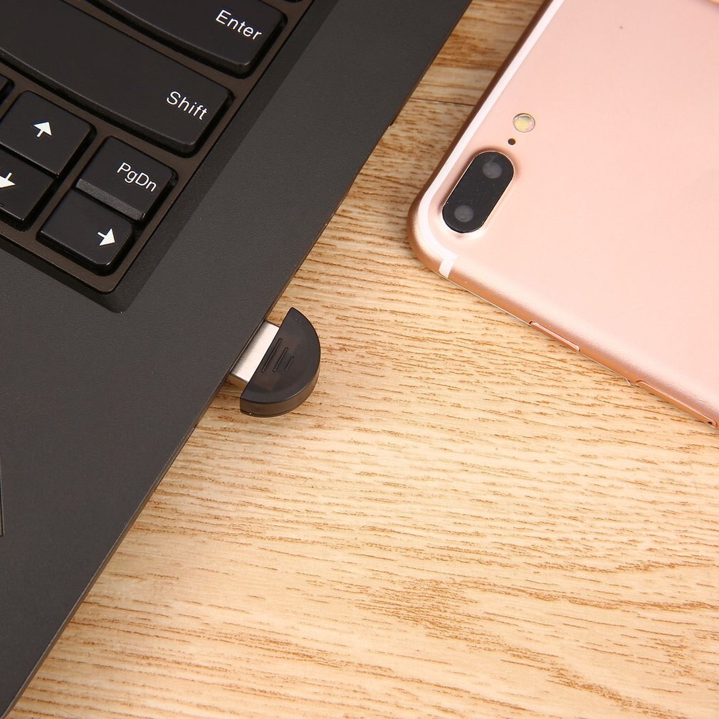 Mini adaptador Bluetooth, USB V 2,0, Dongle USB inalámbrico de doble modo V2.0 EDR 100m para ordenador portátil, PC Win 7/8/10/XP, Bluetooth, USB