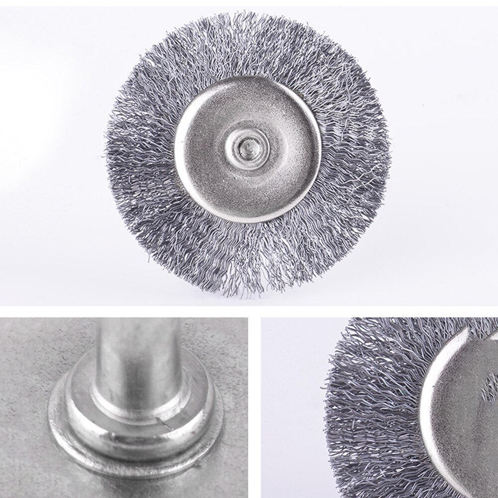 20pcs Metal Tools Round Polishing Steel Wire Brush Drill Rust Removal Rotary Wheel Welding Accessories Cleaning Grinding