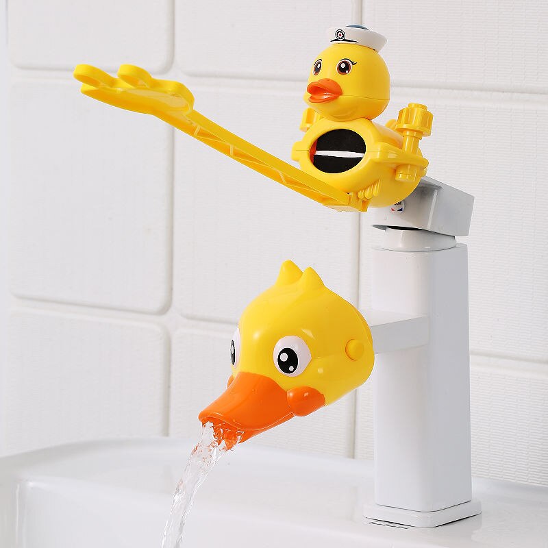 Animal Cute Duck Elephant Faucet Extender Water Children Saving Cartoon Tool Help Baby Washing Hands Bathroom Bath Toy Kids