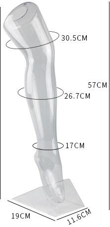 1Pair 56cm Plastic Mannequin Leg,Transparent Lovely Children Mannequins Foot Mode Netherstock Tights Leggings Display Props D525: 2