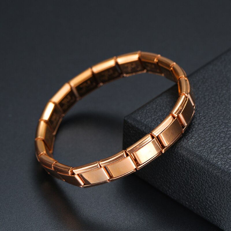 Pulsera de acero inoxidable con cadena de eslabones, colgante de pulsera, estilo minimalista, informal, Unisex