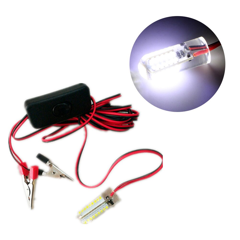 Under Water 60 LEDs Prawns Night Attract Brightness Finder 360 Degree Boat Squid Fishing Light Lamp Krill Portable Submersible: White