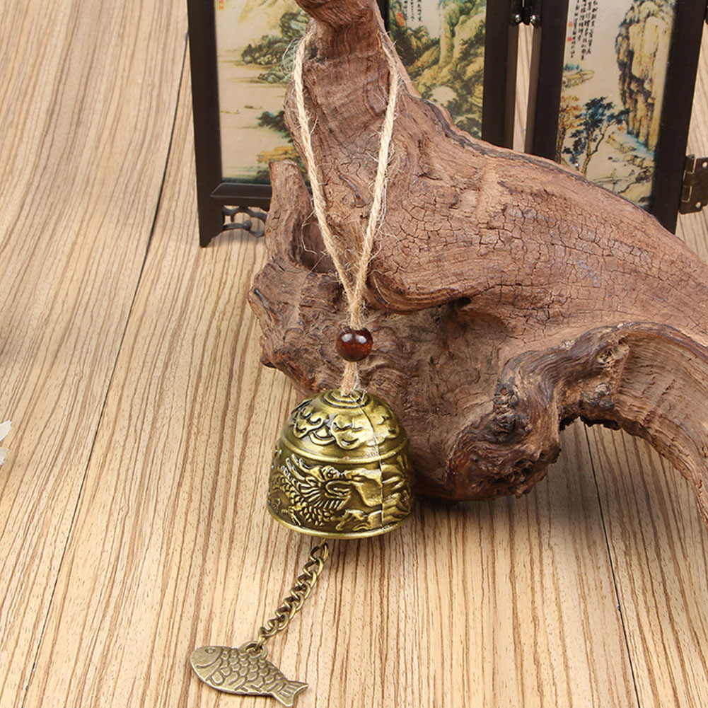 Fengshui Windspiele Garten Glocke Gute Glück Hängen Ornament Antike Drachen Bronze- Fisch Jahrgang Segnen Hause Handwerk