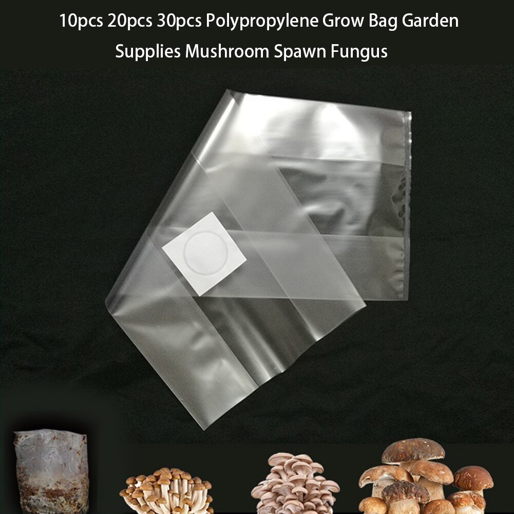 10pcs 20pcs 30pcs Grow Bag Transparent Substrate Mushroom Spawn Farm Sealable Fungus Garden Supplies Food Grade Home Grain