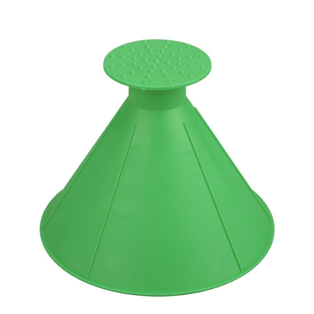 Removable Cone Shaped Scrape Windshield Ice Scraper Funnel Car Glass Scraper Ice Snow Remover Tool: 17.5cmGREEN