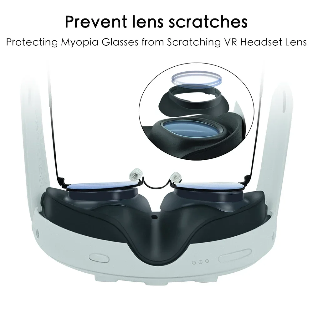 Lentes graduadas VR para Quest 3, lentes para miopía, gafas antiradiación y antiazules, montura de gafas para accesorios Meta Quest 3