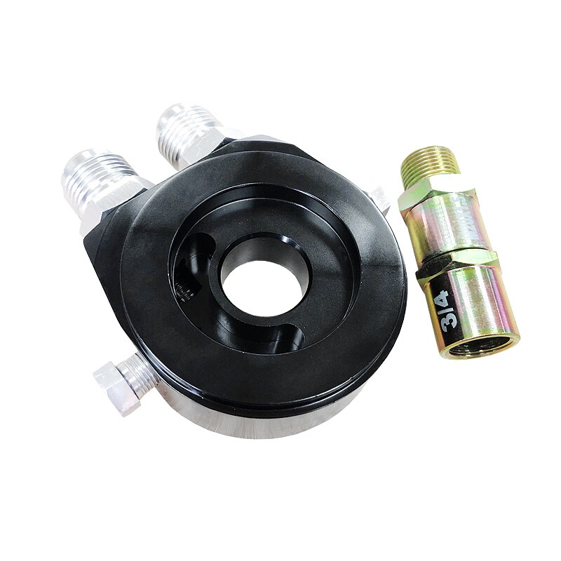 Adaptador Placa Sándwich Mishimoto Adaptador De Placa Sándwich Para Filtro De Aceite Mishimoto - Puertos 1/8 NPT, Color Negro Adaptador Sandwich Mishimoto